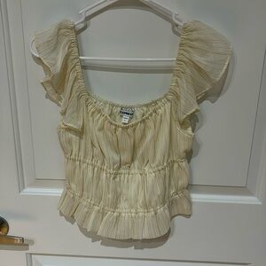 Express Cream and gold tank top